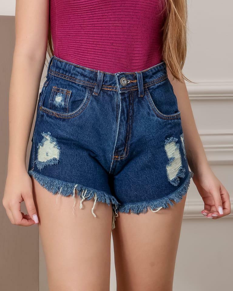 Shorts jeans, Top Dy Linha Jeans