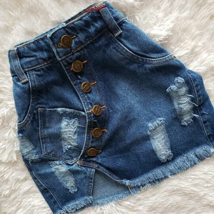 Mini Saia jeans Hot Pant
