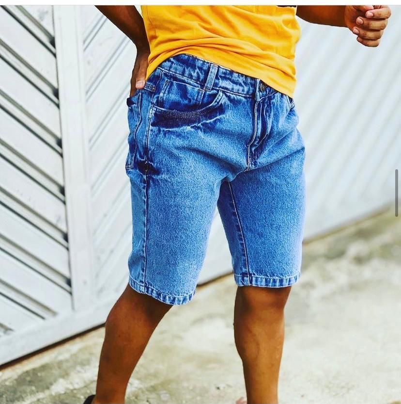 Bermuda jeans sem lycra