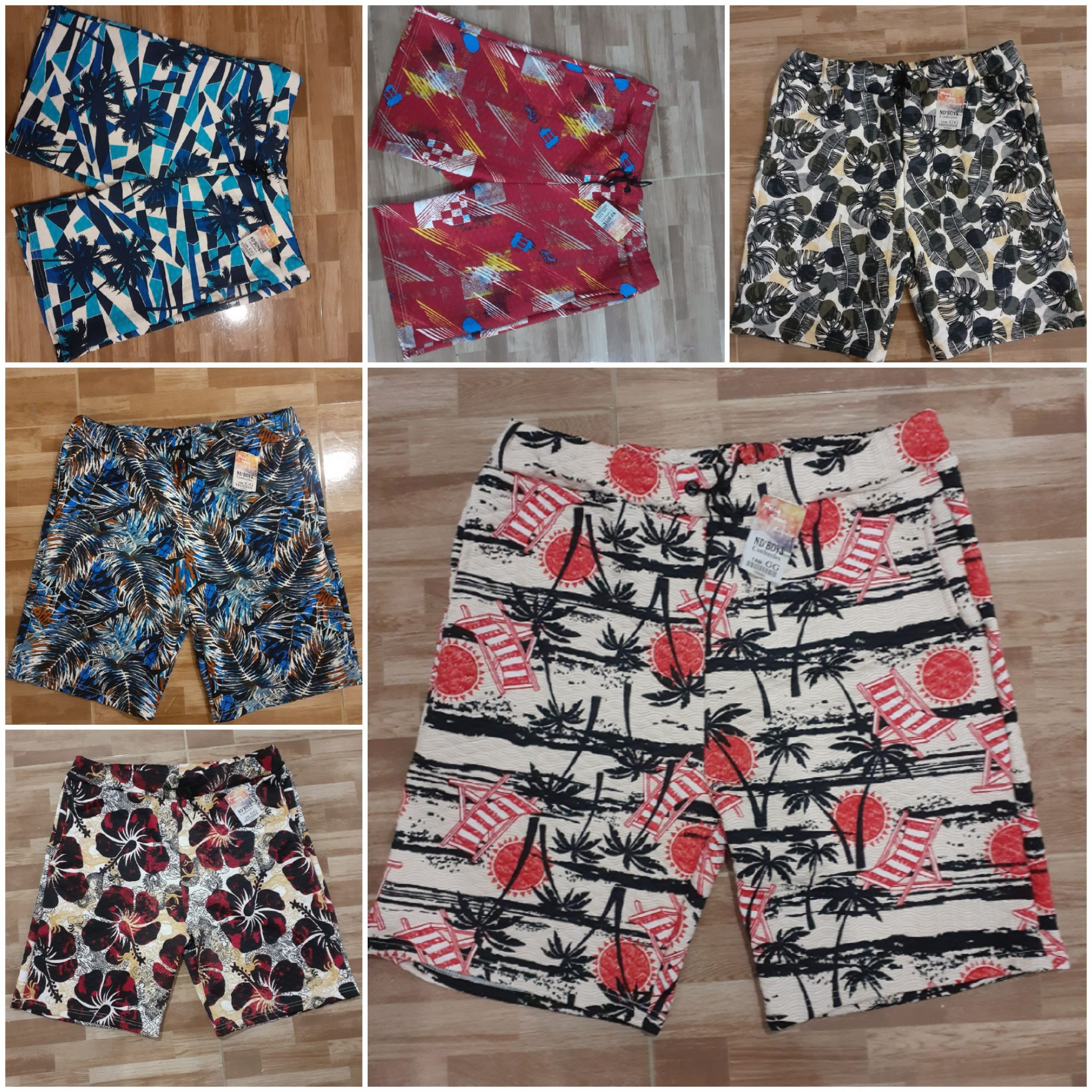 Camisas e shorts Nd variedade