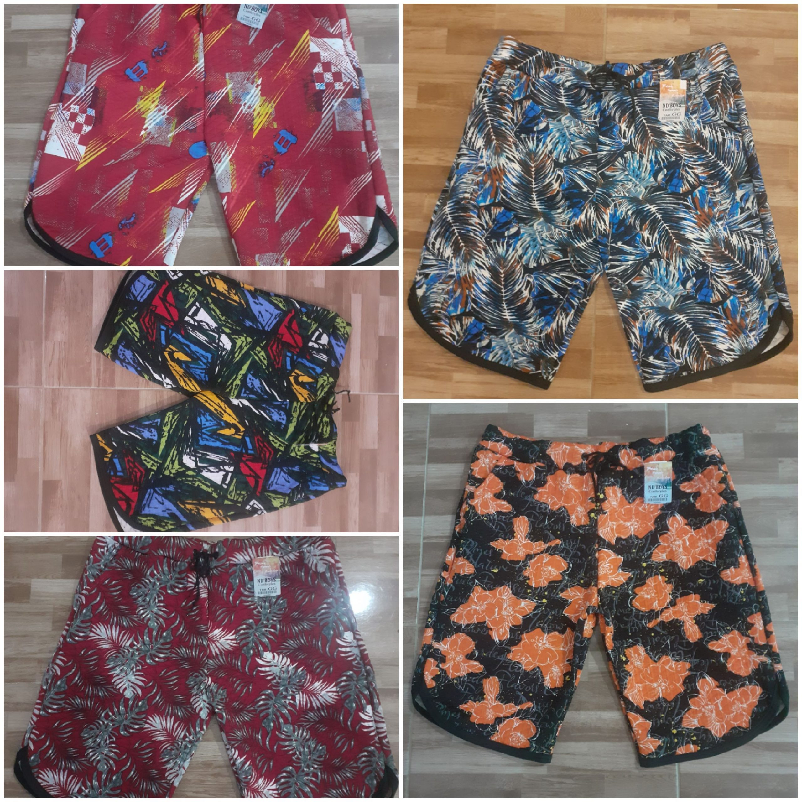 Camisas e shorts Nd variedade