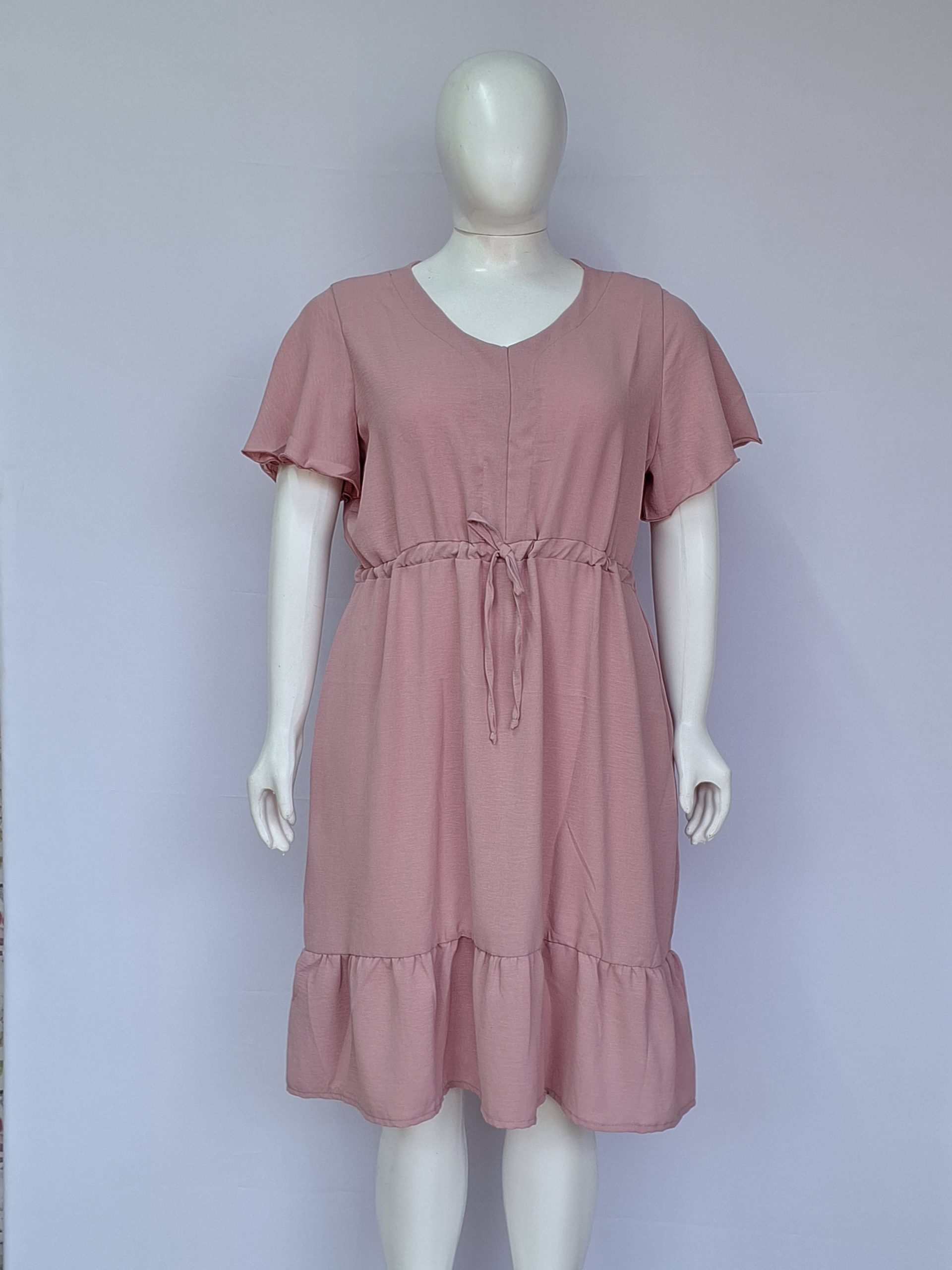 Vestido com Babado Plus size