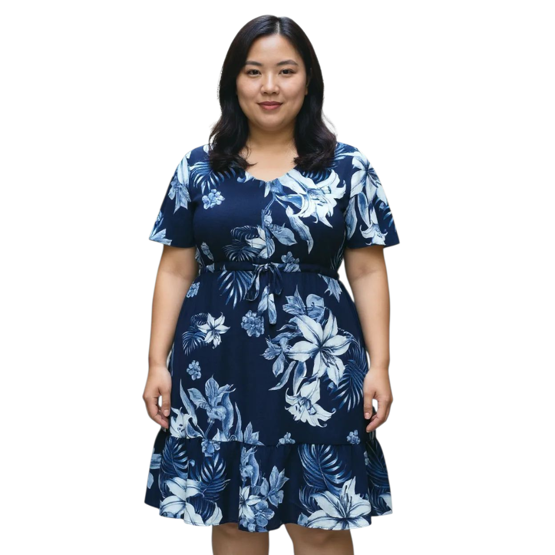Vestido com Babado Plus size